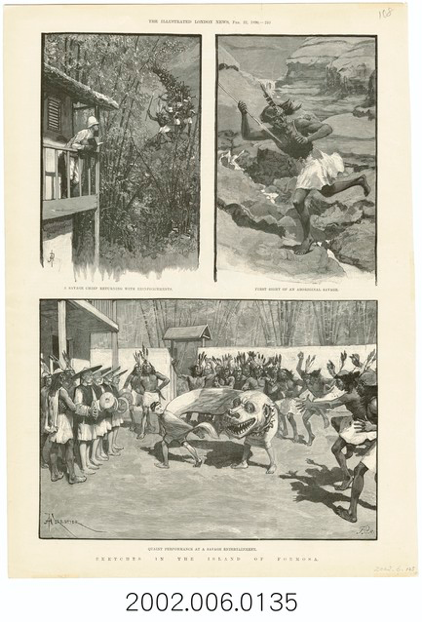 「初見一位原住民番人」、「番人領袖回防」、「番人娛樂活動中的奇妙演出」